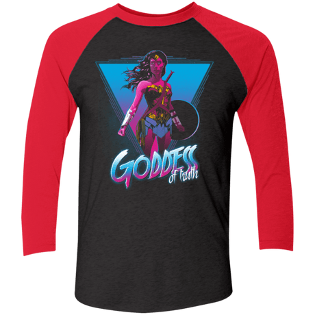 T-Shirts Vintage Black/Vintage Red / X-Small Goddess of truth Men's Triblend 3/4 Sleeve