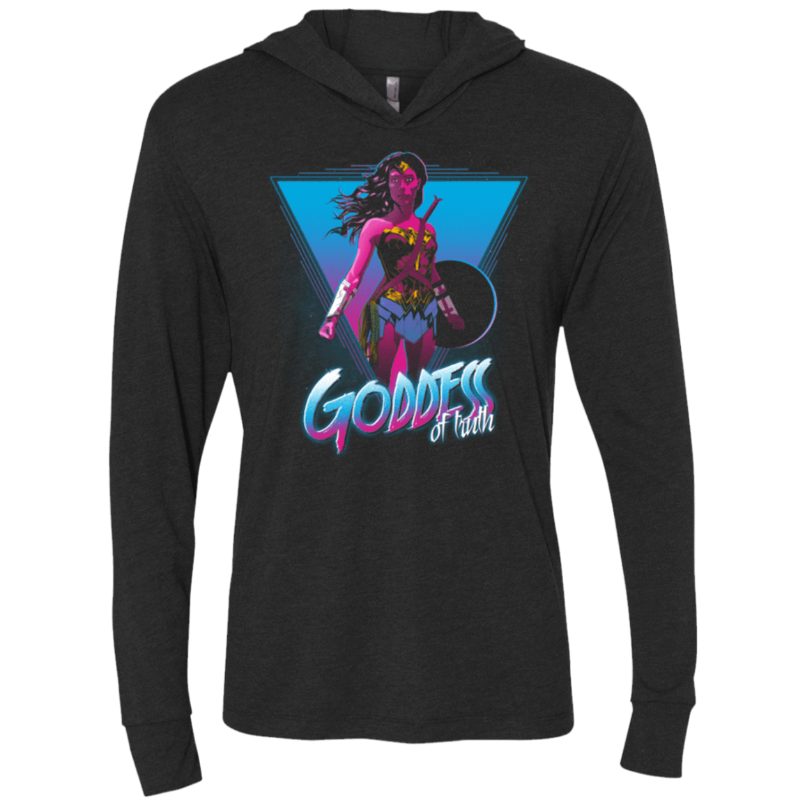 T-Shirts Vintage Black / X-Small Goddess of truth Triblend Long Sleeve Hoodie Tee