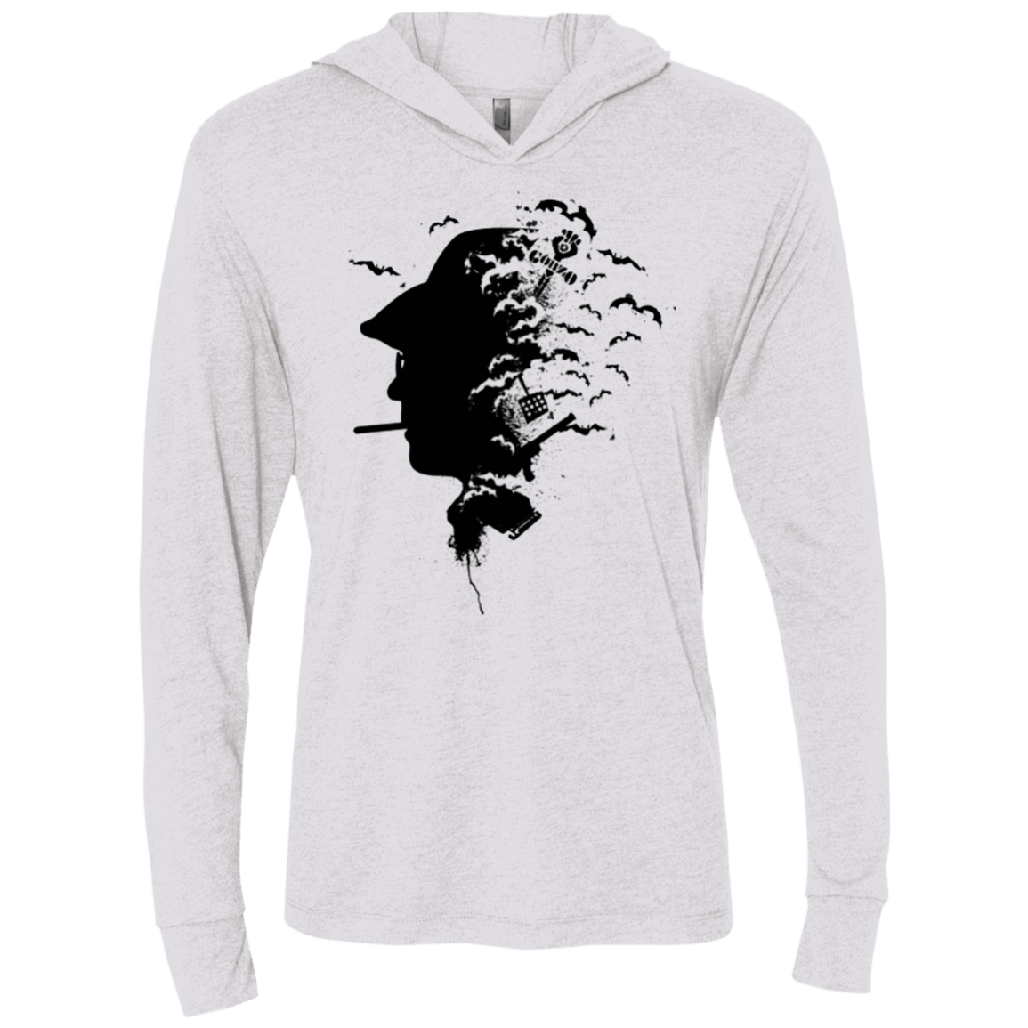 T-Shirts Heather White / X-Small Going Gonzo Triblend Long Sleeve Hoodie Tee