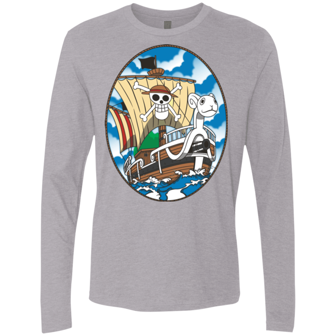 T-Shirts Heather Grey / Small Going Merry Men's Premium Long Sleeve