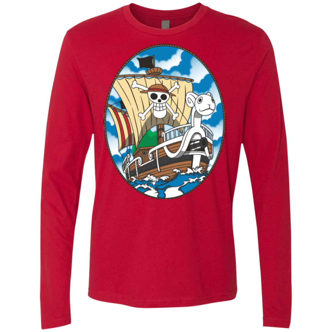 T-Shirts Red / Small Going Merry Men's Premium Long Sleeve