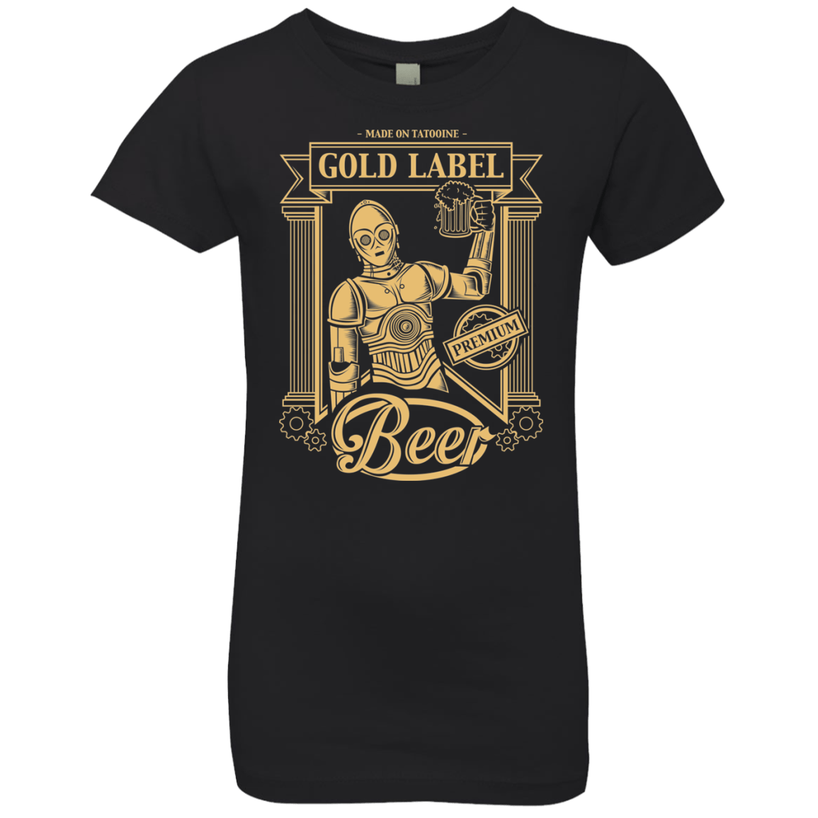 T-Shirts Black / YXS Gold Label Beer Girls Premium T-Shirt