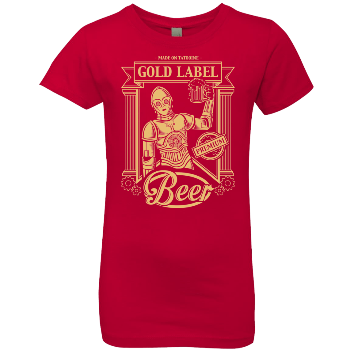 T-Shirts Red / YXS Gold Label Beer Girls Premium T-Shirt