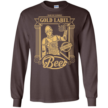 T-Shirts Dark Chocolate / S Gold Label Beer Men's Long Sleeve T-Shirt