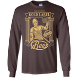 T-Shirts Dark Chocolate / S Gold Label Beer Men's Long Sleeve T-Shirt