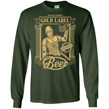 T-Shirts Forest Green / S Gold Label Beer Men's Long Sleeve T-Shirt