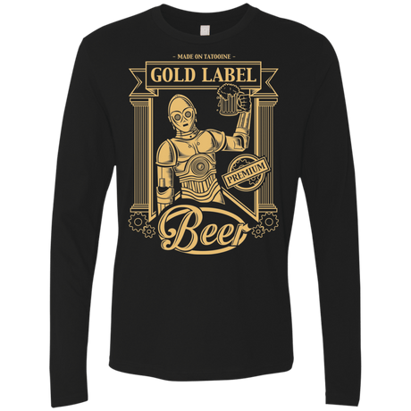 T-Shirts Black / S Gold Label Beer Men's Premium Long Sleeve