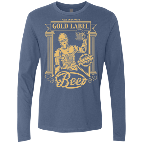 T-Shirts Indigo / S Gold Label Beer Men's Premium Long Sleeve