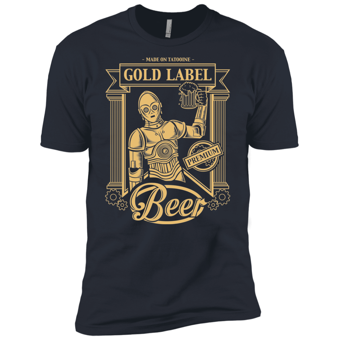 T-Shirts Indigo / X-Small Gold Label Beer Men's Premium T-Shirt