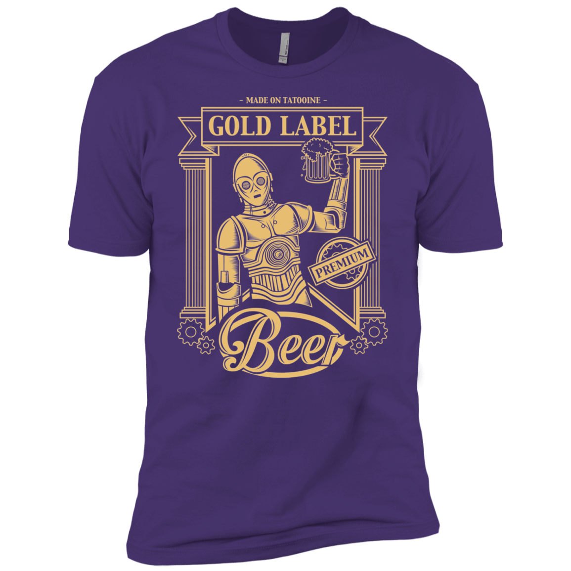 T-Shirts Purple Rush/ / X-Small Gold Label Beer Men's Premium T-Shirt