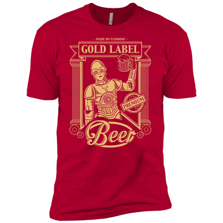 T-Shirts Red / X-Small Gold Label Beer Men's Premium T-Shirt