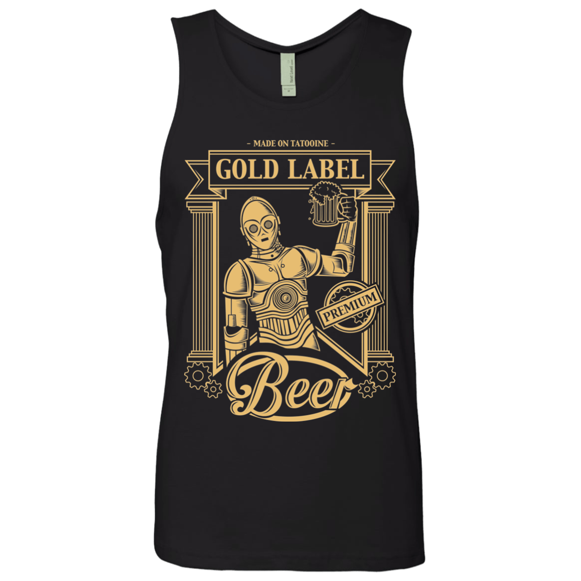 T-Shirts Black / S Gold Label Beer Men's Premium Tank Top