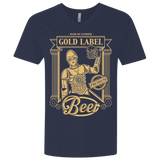 T-Shirts Midnight Navy / X-Small Gold Label Beer Men's Premium V-Neck