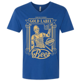 T-Shirts Royal / X-Small Gold Label Beer Men's Premium V-Neck