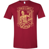 T-Shirts Cardinal Red / S Gold Label Beer Men's Semi-Fitted Softstyle