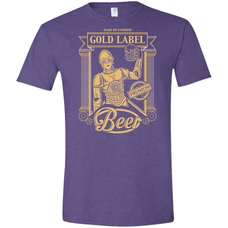 T-Shirts Heather Purple / S Gold Label Beer Men's Semi-Fitted Softstyle