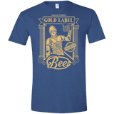 T-Shirts Heather Royal / X-Small Gold Label Beer Men's Semi-Fitted Softstyle