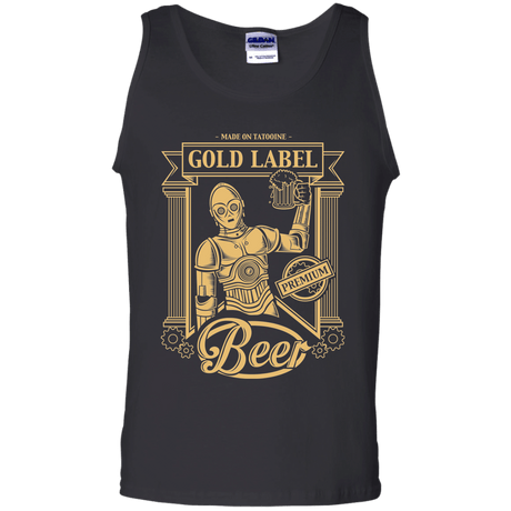 T-Shirts Black / S Gold Label Beer Men's Tank Top