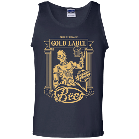 T-Shirts Navy / S Gold Label Beer Men's Tank Top