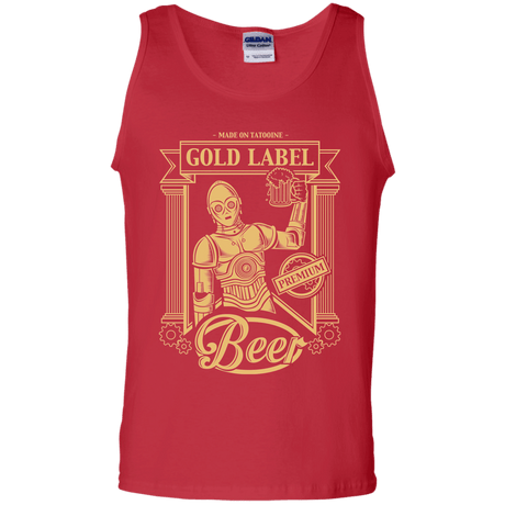 T-Shirts Red / S Gold Label Beer Men's Tank Top