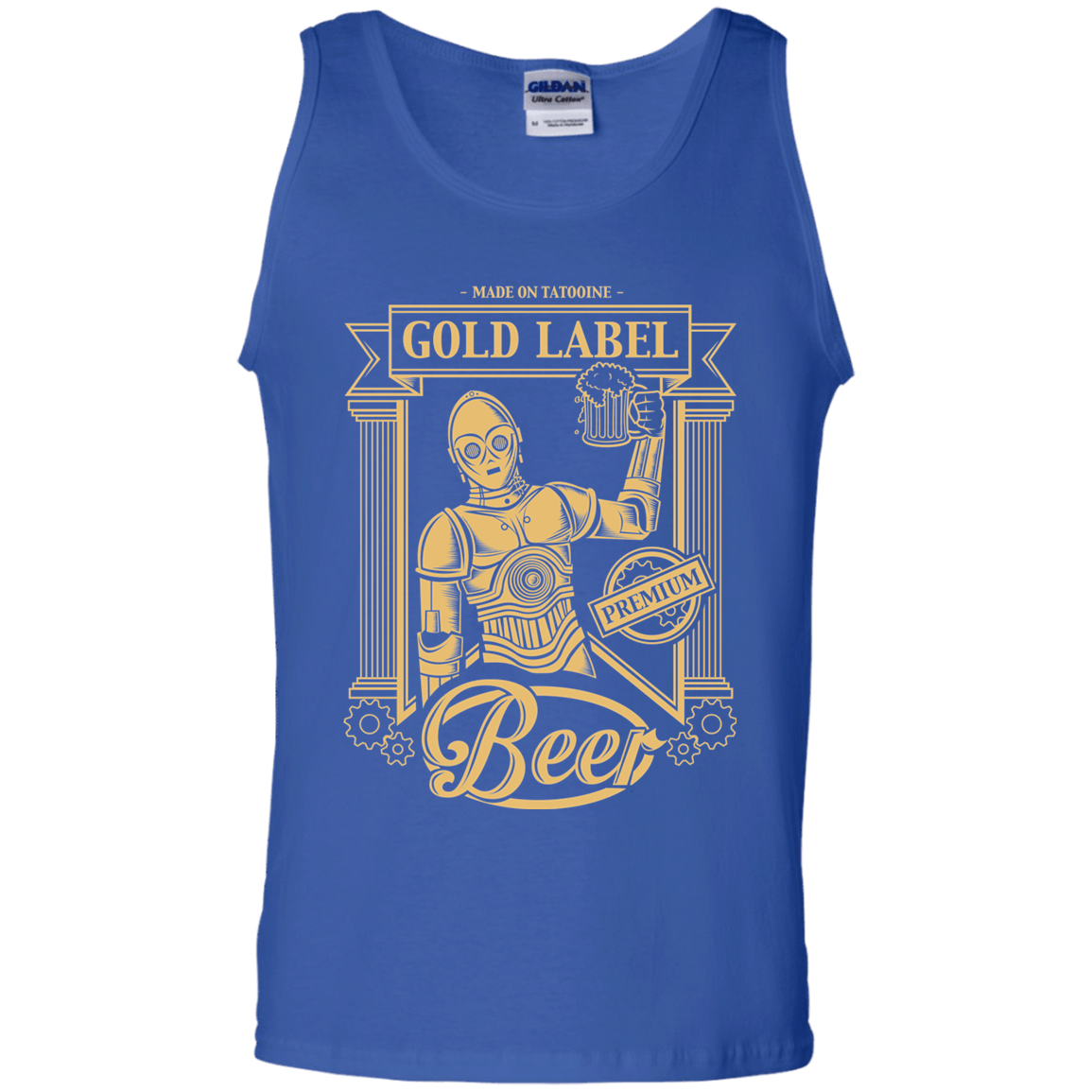 T-Shirts Royal / S Gold Label Beer Men's Tank Top