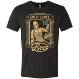 T-Shirts Vintage Black / S Gold Label Beer Men's Triblend T-Shirt