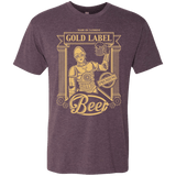 T-Shirts Vintage Purple / S Gold Label Beer Men's Triblend T-Shirt