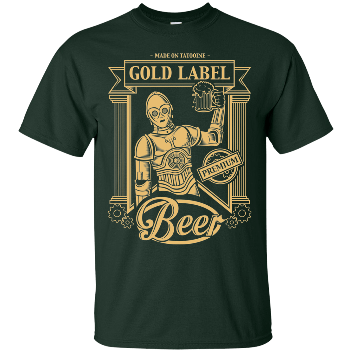 T-Shirts Forest / S Gold Label Beer T-Shirt