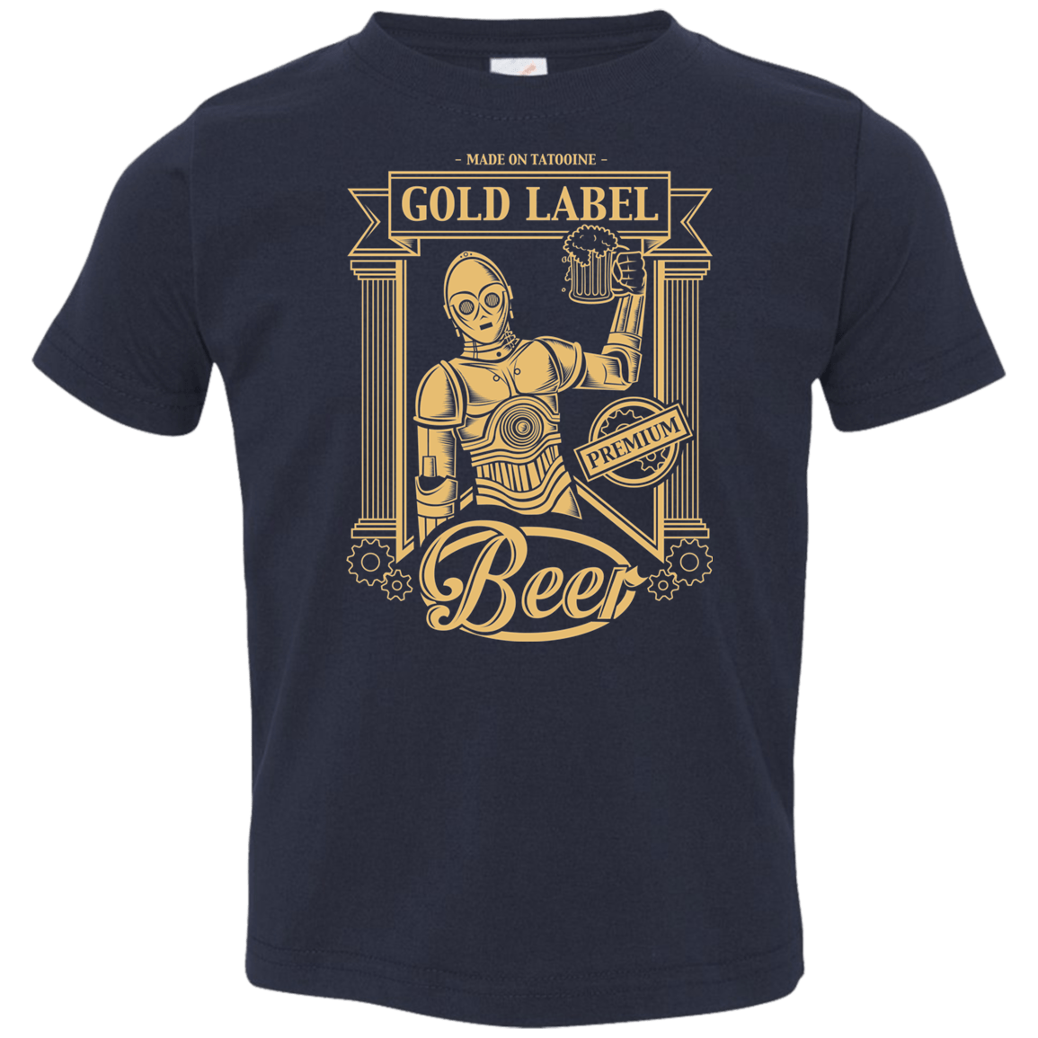 T-Shirts Navy / 2T Gold Label Beer Toddler Premium T-Shirt