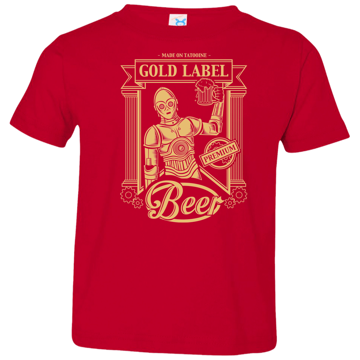 T-Shirts Red / 2T Gold Label Beer Toddler Premium T-Shirt