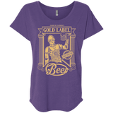 T-Shirts Purple Rush / X-Small Gold Label Beer Triblend Dolman Sleeve