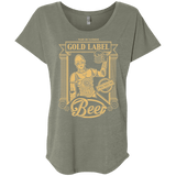 T-Shirts Venetian Grey / X-Small Gold Label Beer Triblend Dolman Sleeve