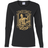T-Shirts Black / S Gold Label Beer Women's Long Sleeve T-Shirt