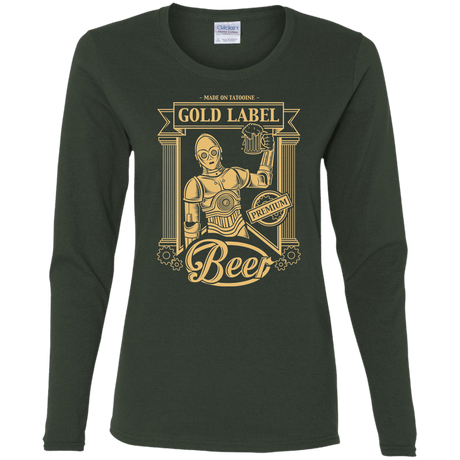 T-Shirts Forest / S Gold Label Beer Women's Long Sleeve T-Shirt