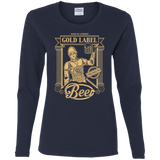 T-Shirts Navy / S Gold Label Beer Women's Long Sleeve T-Shirt