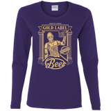 T-Shirts Purple / S Gold Label Beer Women's Long Sleeve T-Shirt