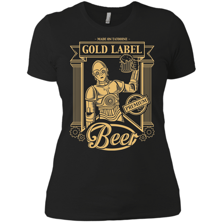 T-Shirts Black / X-Small Gold Label Beer Women's Premium T-Shirt