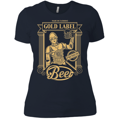 T-Shirts Midnight Navy / X-Small Gold Label Beer Women's Premium T-Shirt