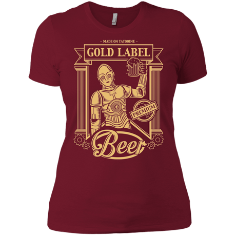 T-Shirts Scarlet / X-Small Gold Label Beer Women's Premium T-Shirt