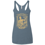 T-Shirts Indigo / X-Small Gold Label Beer Women's Triblend Racerback Tank