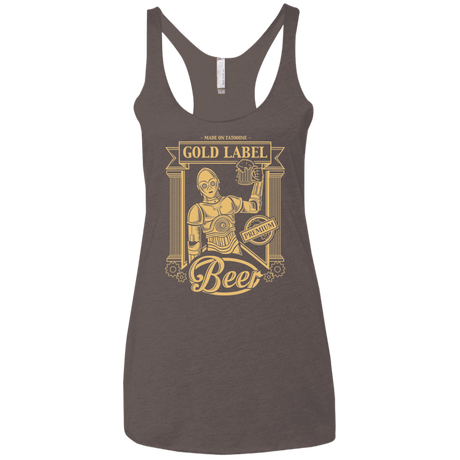 T-Shirts Macchiato / X-Small Gold Label Beer Women's Triblend Racerback Tank