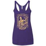 T-Shirts Purple Rush / X-Small Gold Label Beer Women's Triblend Racerback Tank