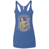 T-Shirts Vintage Royal / X-Small Gold Label Beer Women's Triblend Racerback Tank