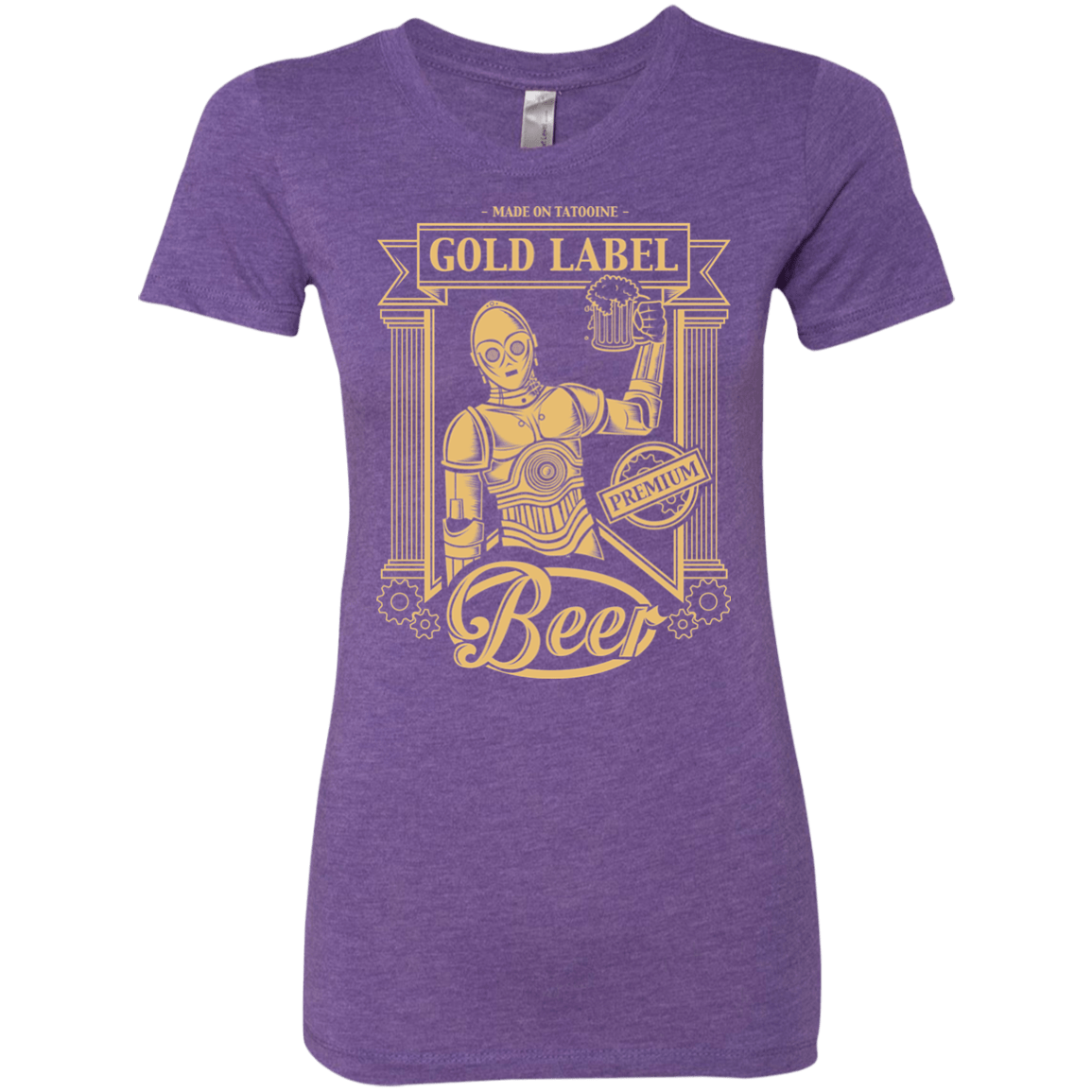 T-Shirts Purple Rush / S Gold Label Beer Women's Triblend T-Shirt