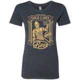 T-Shirts Vintage Navy / S Gold Label Beer Women's Triblend T-Shirt
