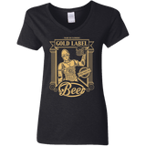 T-Shirts Black / S Gold Label Beer Women's V-Neck T-Shirt