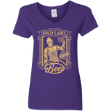 T-Shirts Purple / S Gold Label Beer Women's V-Neck T-Shirt