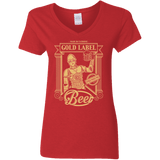 T-Shirts Red / S Gold Label Beer Women's V-Neck T-Shirt