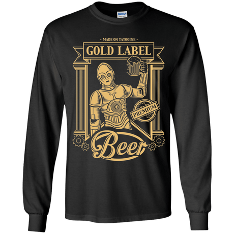 T-Shirts Black / YS Gold Label Beer Youth Long Sleeve T-Shirt