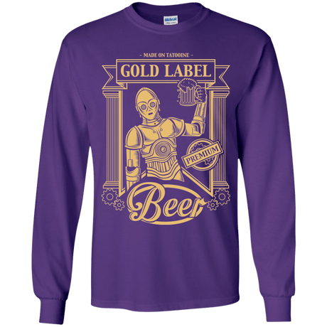 T-Shirts Purple / YS Gold Label Beer Youth Long Sleeve T-Shirt